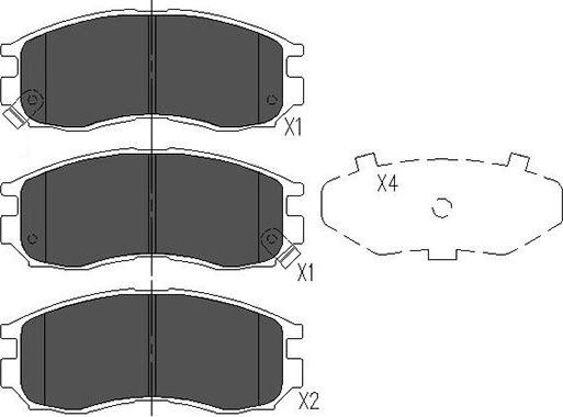 Kavo Parts KBP-5502 - Тормозные колодки, дисковые, комплект www.autospares.lv