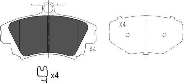 Kavo Parts KBP-5519 - Bremžu uzliku kompl., Disku bremzes autospares.lv