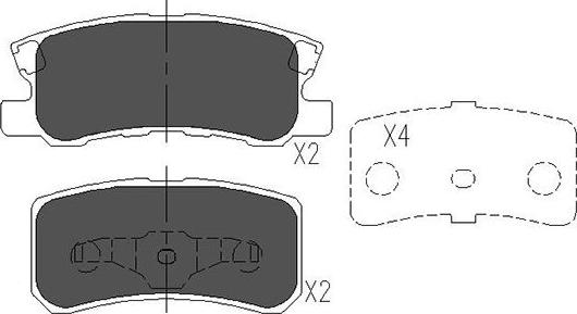 Kavo Parts KBP-5515 - Тормозные колодки, дисковые, комплект www.autospares.lv