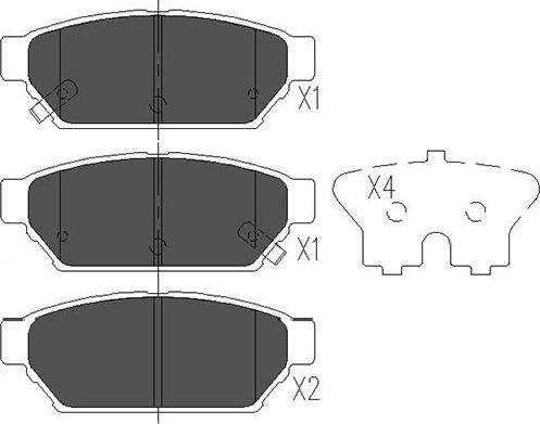 Kavo Parts KBP-5510 - Bremžu uzliku kompl., Disku bremzes autospares.lv