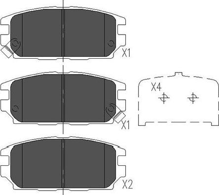 Kavo Parts KBP-5511 - Bremžu uzliku kompl., Disku bremzes www.autospares.lv