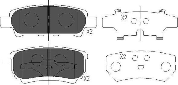 Kavo Parts KBP-5518 - Bremžu uzliku kompl., Disku bremzes autospares.lv