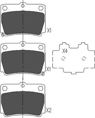 Kavo Parts KBP-5512 - Bremžu uzliku kompl., Disku bremzes www.autospares.lv