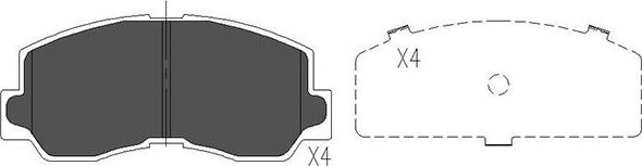 Kavo Parts KBP-5532 - Тормозные колодки, дисковые, комплект www.autospares.lv