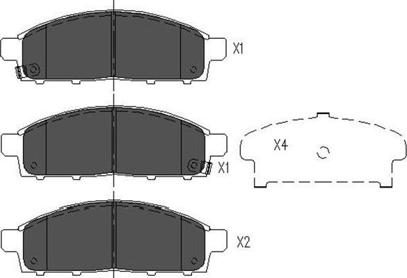 Kavo Parts KBP-5520 - Bremžu uzliku kompl., Disku bremzes www.autospares.lv