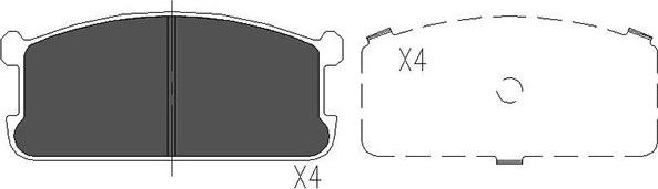 Kavo Parts KBP-5521 - Bremžu uzliku kompl., Disku bremzes www.autospares.lv