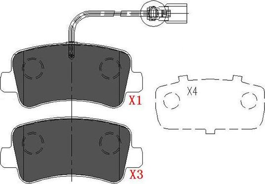 Kavo Parts KBP-6590 - Bremžu uzliku kompl., Disku bremzes autospares.lv