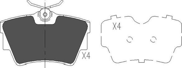 Kavo Parts KBP-6593 - Тормозные колодки, дисковые, комплект www.autospares.lv