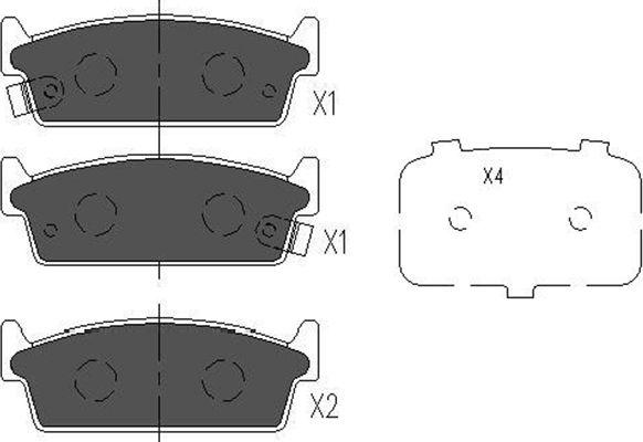 Kavo Parts KBP-6548 - Bremžu uzliku kompl., Disku bremzes autospares.lv