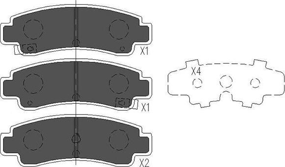 Kavo Parts KBP-6543 - Bremžu uzliku kompl., Disku bremzes autospares.lv