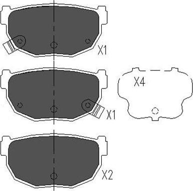 Kavo Parts KBP-6542 - Тормозные колодки, дисковые, комплект www.autospares.lv