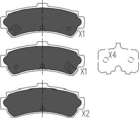 Kavo Parts KBP-6550 - Bremžu uzliku kompl., Disku bremzes www.autospares.lv