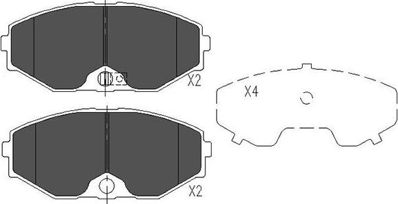 Kavo Parts KBP-6553 - Тормозные колодки, дисковые, комплект www.autospares.lv