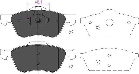 Kavo Parts KBP-6560 - Bremžu uzliku kompl., Disku bremzes autospares.lv