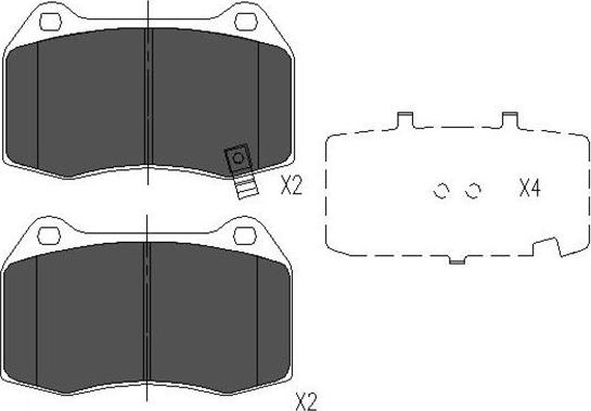 Kavo Parts KBP-6561 - Bremžu uzliku kompl., Disku bremzes www.autospares.lv