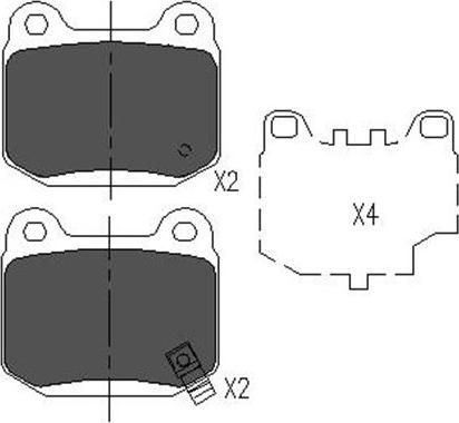 Kavo Parts KBP-6562 - Bremžu uzliku kompl., Disku bremzes autospares.lv