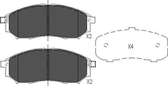 Kavo Parts KBP-6567 - Bremžu uzliku kompl., Disku bremzes www.autospares.lv