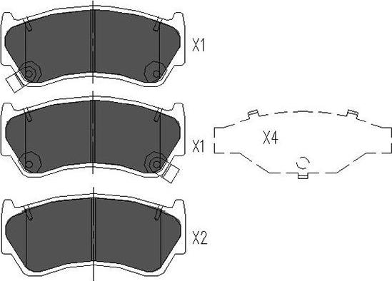 Kavo Parts KBP-6508 - Brake Pad Set, disc brake www.autospares.lv