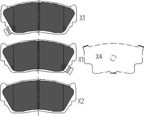 Kavo Parts KBP-6507 - Brake Pad Set, disc brake www.autospares.lv