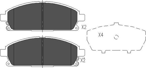 Kavo Parts KBP-6516 - Bremžu uzliku kompl., Disku bremzes www.autospares.lv