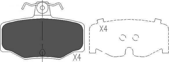 Kavo Parts KBP-6511 - Bremžu uzliku kompl., Disku bremzes autospares.lv