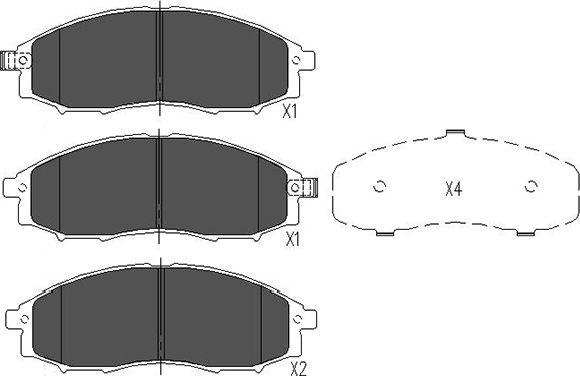 Kavo Parts KBP-6518 - Bremžu uzliku kompl., Disku bremzes www.autospares.lv