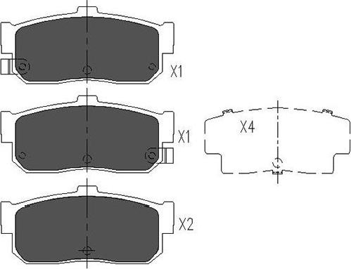 Kavo Parts KBP-6513 - Bremžu uzliku kompl., Disku bremzes www.autospares.lv