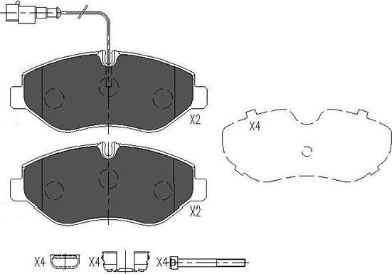 Kavo Parts KBP-6584 - Bremžu uzliku kompl., Disku bremzes www.autospares.lv