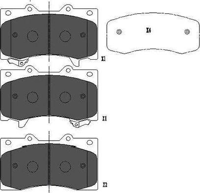 Kavo Parts KBP-6588 - Bremžu uzliku kompl., Disku bremzes www.autospares.lv