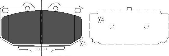 Kavo Parts KBP-6536 - Bremžu uzliku kompl., Disku bremzes www.autospares.lv