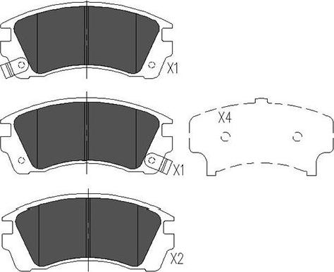 Kavo Parts KBP-6532 - Brake Pad Set, disc brake www.autospares.lv