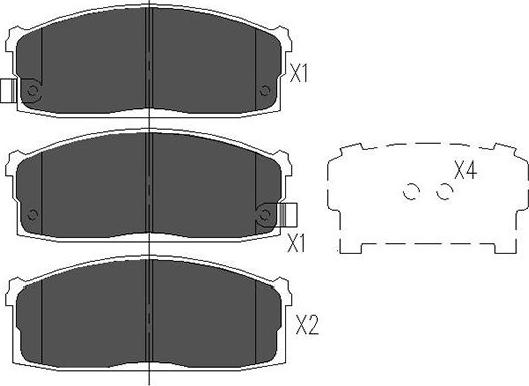 Kavo Parts KBP-6525 - Bremžu uzliku kompl., Disku bremzes www.autospares.lv