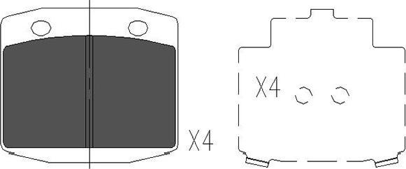 Kavo Parts KBP-6570 - Bremžu uzliku kompl., Disku bremzes autospares.lv