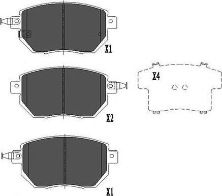 Kavo Parts KBP-6573 - Bremžu uzliku kompl., Disku bremzes www.autospares.lv