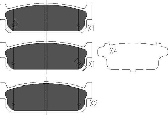 Kavo Parts KBP-6572 - Bremžu uzliku kompl., Disku bremzes www.autospares.lv