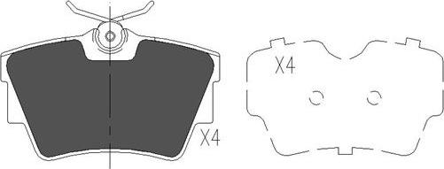 Kavo Parts KBP-6604 - Тормозные колодки, дисковые, комплект www.autospares.lv