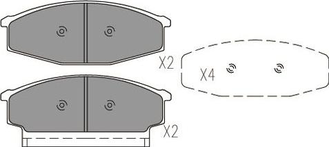 Kavo Parts KBP-6600 - Bremžu uzliku kompl., Disku bremzes www.autospares.lv