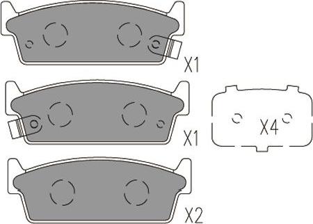 Kavo Parts KBP-6601 - Тормозные колодки, дисковые, комплект www.autospares.lv