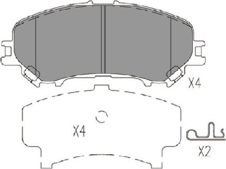 Kavo Parts KBP-6614 - Bremžu uzliku kompl., Disku bremzes www.autospares.lv