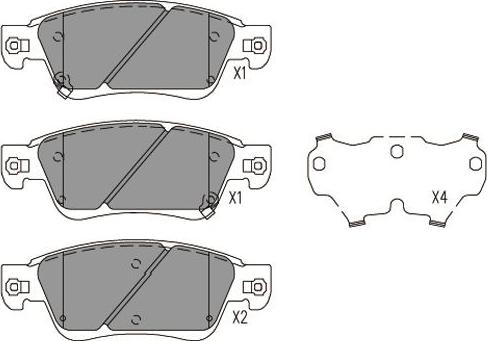 Kavo Parts KBP-6617 - Bremžu uzliku kompl., Disku bremzes www.autospares.lv