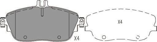 Kavo Parts KBP-6620 - Bremžu uzliku kompl., Disku bremzes www.autospares.lv