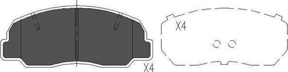 Kavo Parts KBP-1504 - Brake Pad Set, disc brake www.autospares.lv