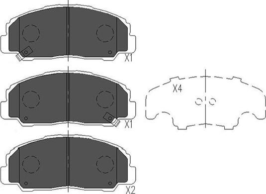 Kavo Parts KBP-1505 - Bremžu uzliku kompl., Disku bremzes www.autospares.lv