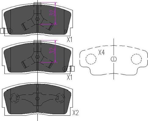 Kavo Parts KBP-1501 - Bremžu uzliku kompl., Disku bremzes www.autospares.lv