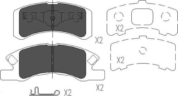 Kavo Parts KBP-1511 - Bremžu uzliku kompl., Disku bremzes www.autospares.lv