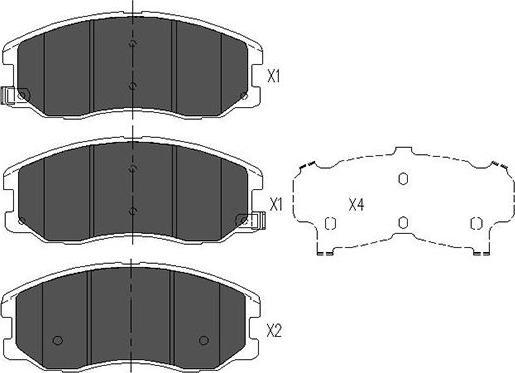 Kavo Parts KBP-1009 - Bremžu uzliku kompl., Disku bremzes www.autospares.lv