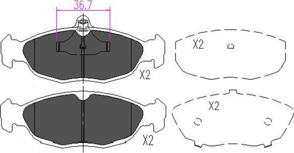 Kavo Parts KBP-1005 - Brake Pad Set, disc brake www.autospares.lv