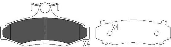 Kavo Parts KBP-1006 - Bremžu uzliku kompl., Disku bremzes autospares.lv