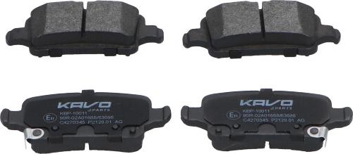 Kavo Parts KBP-10011 - Bremžu uzliku kompl., Disku bremzes www.autospares.lv