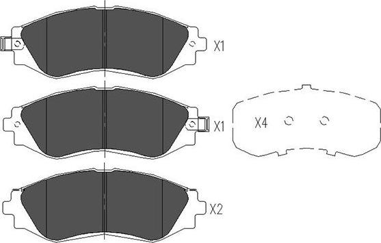 Kavo Parts KBP-1001 - Тормозные колодки, дисковые, комплект www.autospares.lv